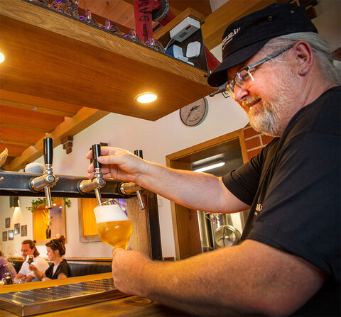 Bierausschank im Back- und Brauhaus "Rumpelbräu" in Holzhau Erzgebirge